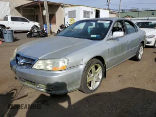 2003 Acura TL with VIN 19UUA56623A017342, listed as a Copart auction lot 76592644 with 75,841 mi miles and Clean Title. Bid and sale history available at carsss.com. Image 1.