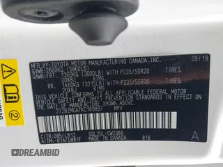 2019 Lexus RX 350 with VIN 2T2BZMCA7KC169897, listed as a IAAI auction lot 42312981 with 35,864 mi miles and . Bid and sale history available at DreamBid. Image 9.