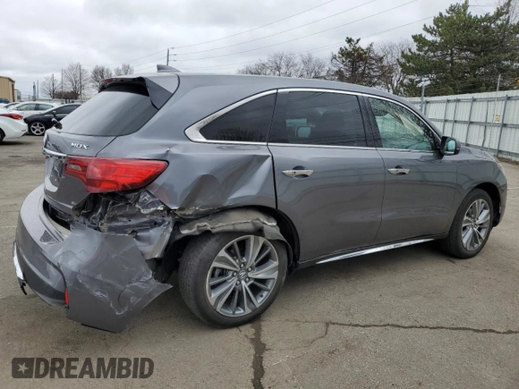 2017 Acura MDX Technology with VIN 5FRYD4H52HB017389, listed as a Copart auction lot 49911175 with 89,676 mi miles and Salvage Title. Bid and sale history available at DreamBid. Image 3.