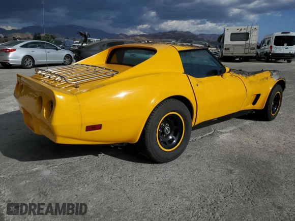 1977 Chevrolet Corvette with VIN 1Z37L7S430874, listed as a Copart auction lot 80905274 with 25,978 mi miles and Non repairable. Bid and sale history available at DreamBid. Image 3.