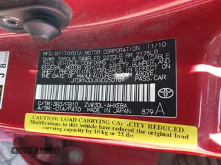 2011 Toyota Prius I z VIN JTDKN3DUXB0250101, wystawiony jako IAAI lot #41797789 z przebiegiem 127 306 mil mil oraz . Historia ofert i sprzedaży dostępna na DreamBid. Obrazek 9.