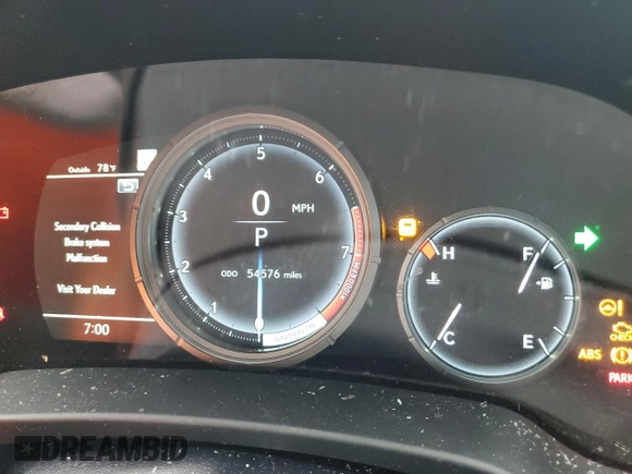 2022 Lexus RX 350 F Sport with VIN 2T2YZMDA6NC322346, listed as a Copart auction lot 61393195 with 54,576 mi miles and Salvage title. Bid and sale history available at DreamBid. Image 9.