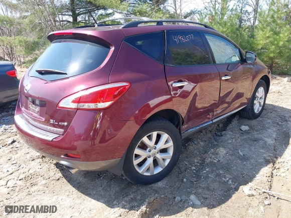 2011 Nissan Murano LE with VIN JN8AZ1MW8BW177494, listed as a IAAI auction lot 41982077 with 78,212 mi miles. Bid and sale history available at carsss.com. Image 4.
