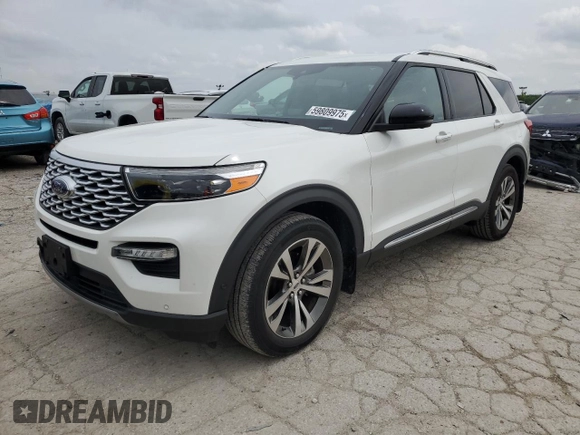 2020 Ford Explorer Platinum с VIN 1FM5K8HC1LGA13358, выставлен на аукционе Copart как лот 59809975 с пробегом 52 012 миль миль и Списание • Salvage title. История ставок и продаж доступна на DreamBid. Изображение 1.