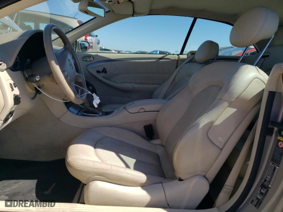 2005 Mercedes-Benz CLK-Class 3.2L with VIN WDBTK65G55T035122, listed as a Copart auction lot 50347175 with 139,600 mi miles and Salvage Title. Bid and sale history available at carsss.com. Image 7.
