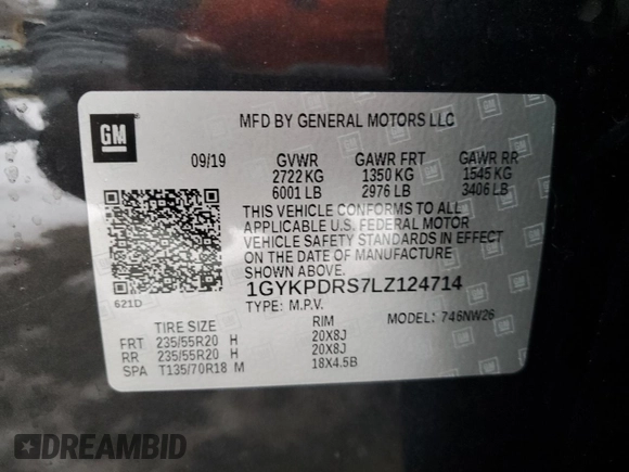 2020 Cadillac XT6 AWD Premium Luxury z VIN 1GYKPDRS7LZ124714, wystawiony jako Copart lot #41449365 z przebiegiem 48 918 mil mil oraz Szkoda całkowita • Salvage title. Historia ofert i sprzedaży dostępna na DreamBid. Obrazek 13.