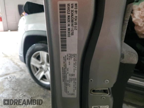 2022 Jeep Compass Latitude с VIN 3C4NJCBB1NT112755, выставлен на аукционе Copart как лот 56114405 с пробегом 45 961 миль миль и На запчасти • Non repairable. История ставок и продаж доступна на DreamBid. Изображение 13.