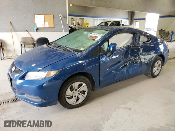 2013 Honda Civic Cpe LX with VIN 2HGFG3B50DH501568, listed as a Copart auction lot 69918444 with 177,826 mi miles and Salvage Title. Bid and sale history available at carsss.com. Image 1.