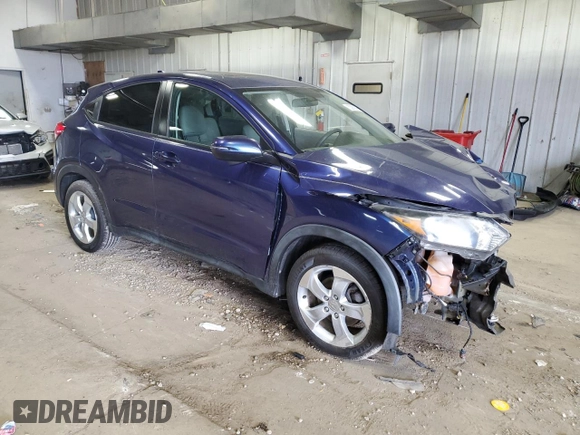 2016 Honda HR-V EX with VIN 3CZRU6H56GM739468, listed as a Copart auction lot 53909365 with 0 mi miles and Non Repairable. Bid and sale history available at carsss.com. Image 4.
