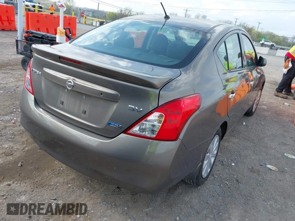 2014 Nissan Versa S Plus with VIN 3N1CN7APXEL850427, listed as a IAAI auction lot 41941915 with 65,155 mi miles. Bid and sale history available at carsss.com. Image 4.