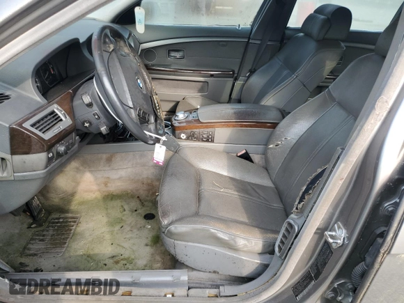 2002 BMW 7 Series 745Li with VIN WBAGN63492DR04469, listed as a Copart auction lot 59688915 with Not provided miles and Clean title. Bid and sale history available at DreamBid. Image 7.