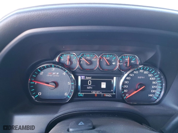2017 Chevrolet Silverado 1500 LTZ with VIN 3GCUKSEC9HG452028, listed as a Copart auction lot 47485985 with 142,107 mi miles and Salvage Title. Bid and sale history available at carsss.com. Image 9.