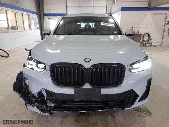 2023 BMW X3 xDrive30i with VIN 5UX53DP06P9N56358, listed as a Copart auction lot 48894985 with 59,542 mi miles and Clean Title. Bid and sale history available at carsss.com. Image 5.