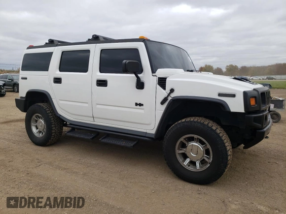 2003 Hummer H2 with VIN 5GRGN23U33H117201, listed as a Copart auction lot 78998864 with 279,930 mi miles and Salvage Title. Bid and sale history available at carsss.com. Image 4.