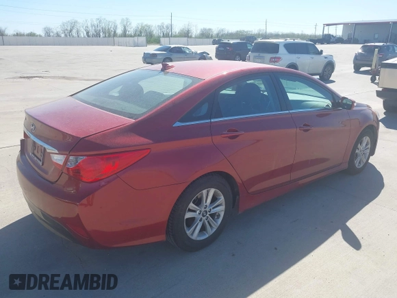 2014 Hyundai Sonata GLS with VIN 5NPEB4AC1EH928846, listed as a IAAI auction lot 41843568 with 72,863 mi miles and . Bid and sale history available at carsss.com. Image 4.
