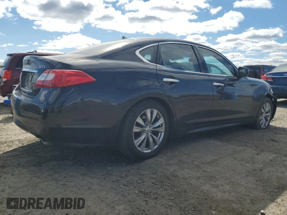 2013 Infiniti M37 with VIN JN1BY1AR0DM605108, listed as a Copart auction lot 75910244 with 94,284 mi miles and Salvage Title. Bid and sale history available at carsss.com. Image 3.