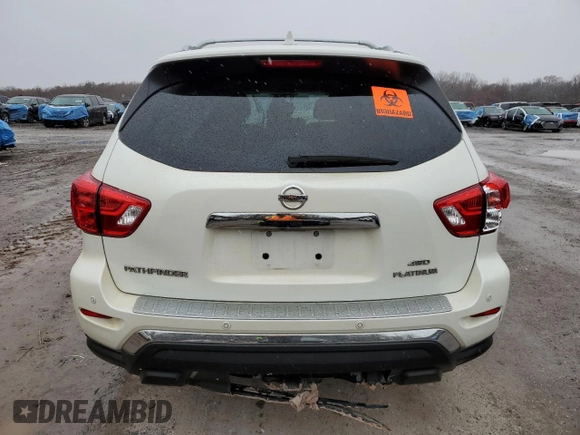 2020 Nissan Pathfinder Platinum with VIN 5N1DR2DM0LC623651, listed as a Copart auction lot 82106934 with 75,844 mi miles and Salvage Title. Bid and sale history available at carsss.com. Image 6.