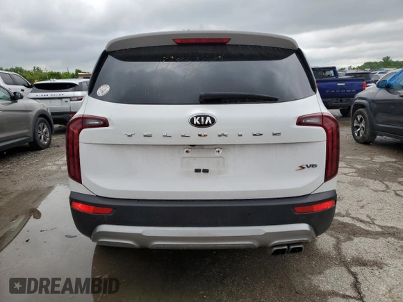 2021 Kia Telluride S with VIN 5XYP64HC1MG143543, listed as a Copart auction lot 58539705 with 90,841 mi miles and Salvage title. Bid and sale history available at DreamBid. Image 6.