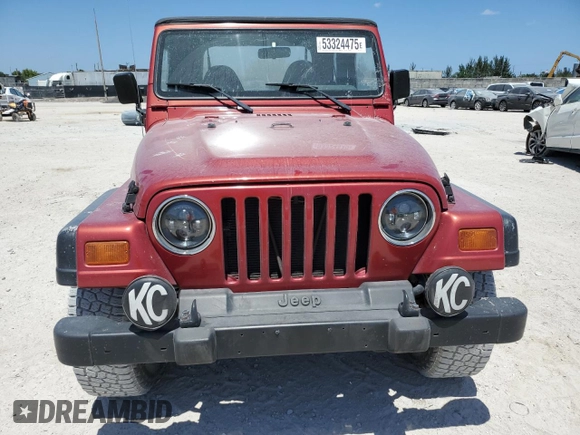 1998 Jeep Wrangler SE with VIN 1J4FY29P8WP805107, listed as a Copart auction lot 53324475 with 156,831 mi miles and Salvage Title. Bid and sale history available at carsss.com. Image 5.