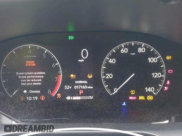 2024 Honda HR-V Sport with VIN 3CZRZ1H57RM750003, listed as a IAAI auction lot 42197380 with 17,163 mi miles and . Bid and sale history available at DreamBid. Image 7.