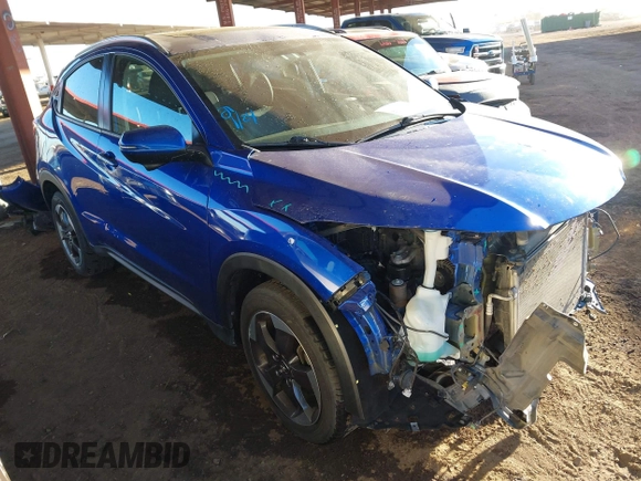 2018 Honda HR-V EX-L Navi with VIN 3CZRU6H70JM702098, listed as a IAAI auction lot 41397486 with 102,020 mi miles. Bid and sale history available at carsss.com. Image 1.