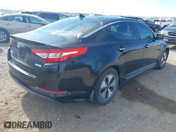 2012 Kia Optima Hybrid with VIN KNAGM4ADXC5018456, listed as a IAAI auction lot 42030994 with 1 mi miles. Bid and sale history available at carsss.com. Image 4.