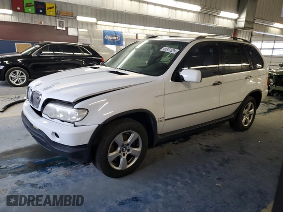 2001 BMW X5 3.0i with VIN WBAFA53531LM77837, listed as a Copart auction lot 41672225 with 185,771 mi miles and Salvage Title. Bid and sale history available at carsss.com. Image 1.