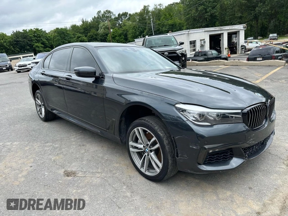 2019 BMW 7 Series 740i xDrive with VIN WBA7E4C55KGV28722, listed as a Copart auction lot 64955445 with 94,901 mi miles and Clean title. Bid and sale history available at DreamBid. Image 4.