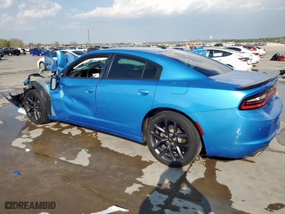 2019 Dodge Charger SXT with VIN 2C3CDXBGXKH748679, listed as a Copart auction lot 50605275 with 124,863 mi miles and Salvage Title. Bid and sale history available at carsss.com. Image 2.