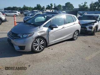 2017 Honda Fit EX-L with VIN JHMGK5H91HS008907, listed as a Copart auction lot 61505455 with 96,840 mi miles and Salvage title. Bid and sale history available at DreamBid. Image 1.