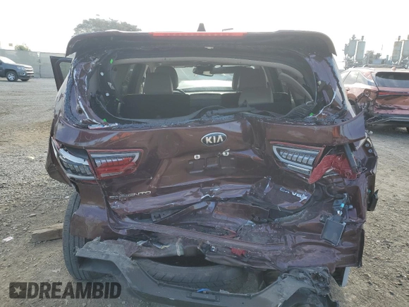 2019 Kia Sorento EX Sport V6 with VIN 5XYPH4A56KG474072, listed as a Copart auction lot 88963735 with 87,758 mi miles and Salvage Title. Bid and sale history available at carsss.com. Image 6.