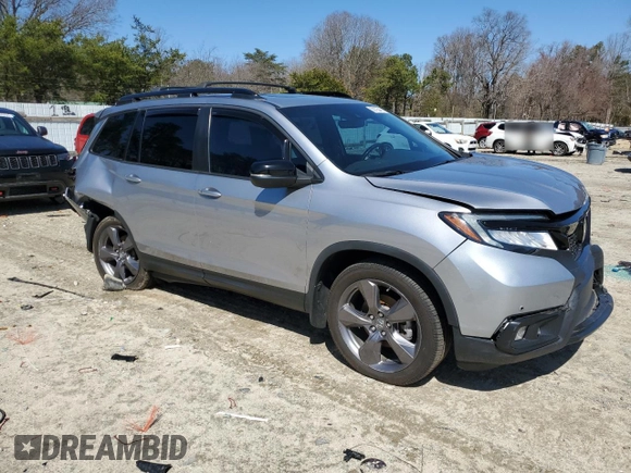 2021 Honda Passport Touring with VIN 5FNYF8H95MB014129, listed as a Copart auction lot 50105445 with 108,872 mi miles and Salvage Title. Bid and sale history available at carsss.com. Image 4.