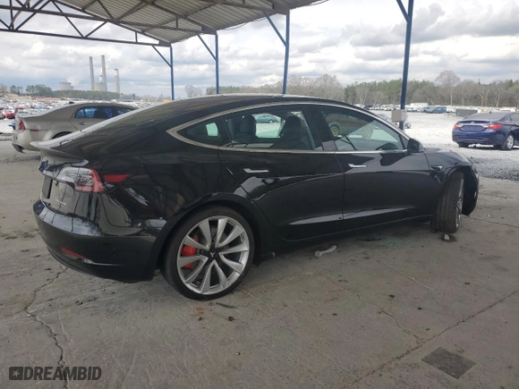 2019 Tesla Model 3 Long Range with VIN 5YJ3E1EB5KF434594, listed as a Copart auction lot 49093515 with 0 mi miles and Salvage Title. Bid and sale history available at carsss.com. Image 3.