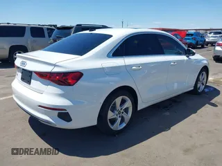 2023 Audi A3 Premium with VIN WAUAUDGY9PA128136, listed as a IAAI auction lot 42229138 with 24,147 mi miles and . Bid and sale history available at DreamBid. Image 4.