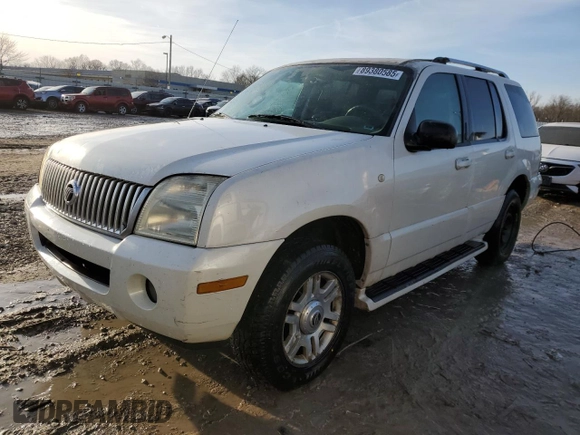 2004 Mercury Mountaineer Convenience z VIN 4M2DU86K64ZJ05716, wystawiony jako Copart lot #89380585 z przebiegiem 291 743 mil mil oraz Szkody całkowita. Historia ofert i sprzedaży dostępna na DreamBid. Obrazek 1.