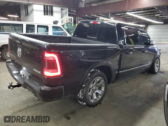 2020 Ram 1500 Limited with VIN 1C6SRFHT4LN388901, listed as a Copart auction lot 45410985 with 69,203 mi miles and Salvage Title. Bid and sale history available at carsss.com. Image 3.
