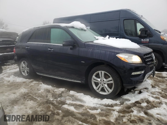 2012 Mercedes-Benz M ML 350 with VIN 4JGDA5HB1CA072658, listed as a Copart auction lot 44408515 with 194,125 mi miles and Salvage Title. Bid and sale history available at carsss.com. Image 4.