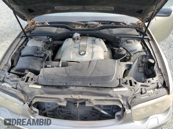 2002 BMW 7 Series 745Li with VIN WBAGN63492DR04469, listed as a Copart auction lot 59688915 with Not provided miles and Clean title. Bid and sale history available at DreamBid. Image 11.