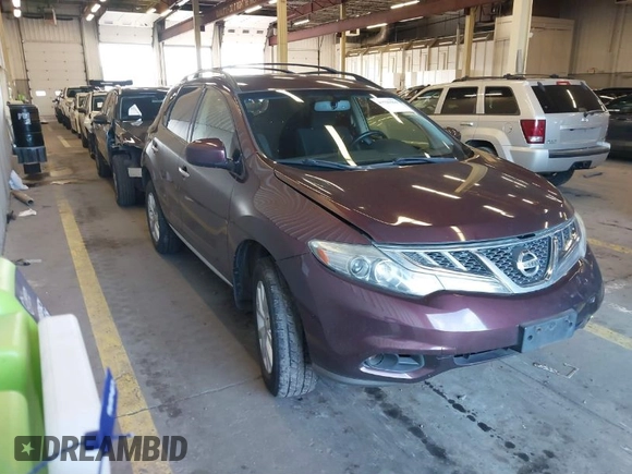 2013 Nissan Murano LE with VIN JN8AZ1MW4DW310934, listed as a IAAI auction lot 41725364 with 131,084 mi miles and . Bid and sale history available at DreamBid. Image 1.