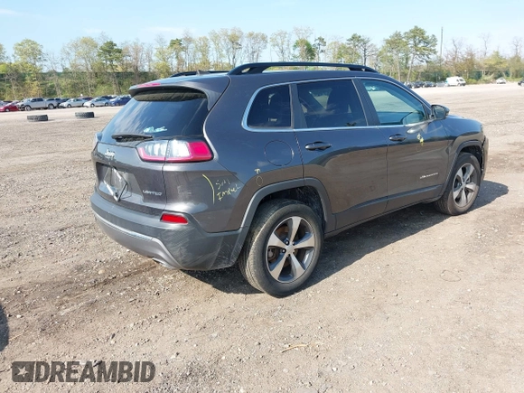 2022 Jeep Cherokee Limited with VIN 1C4PJMDX9ND509157, listed as a IAAI auction lot 42179093 with 34,638 mi miles and . Bid and sale history available at DreamBid. Image 4.