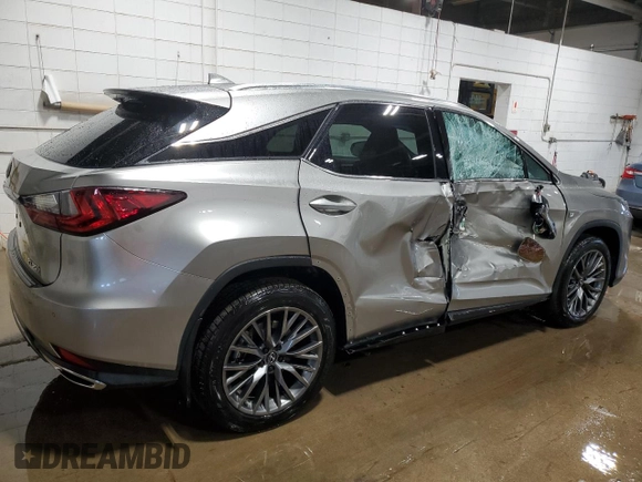 2021 Lexus RX with VIN 2T2SZMDA6MC262928, listed as a Copart auction lot 46137535 with 49,212 mi miles and Salvage Title. Bid and sale history available at carsss.com. Image 3.
