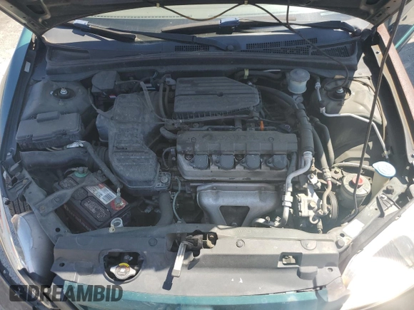 2001 Honda Civic LX with VIN 2HGES16501H606650, listed as a Copart auction lot 52537465 with 199,341 mi miles and Salvage Title. Bid and sale history available at carsss.com. Image 12.