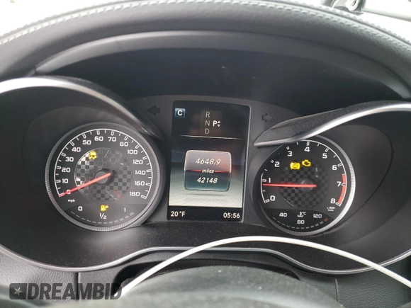 2016 Mercedes-Benz C 450 AMG with VIN 55SWF6EB5GU110266, listed as a Copart auction lot 43308835 with 42,148 mi miles and Salvage title. Bid and sale history available at DreamBid. Image 9.
