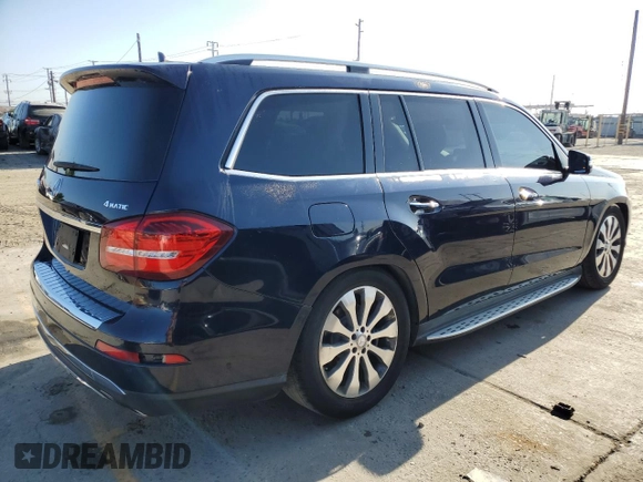 2017 Mercedes-Benz GLS 450 with VIN 4JGDF6EE5HA800107, listed as a Copart auction lot 64092525 with 77,620 mi miles and Salvage title. Bid and sale history available at DreamBid. Image 3.