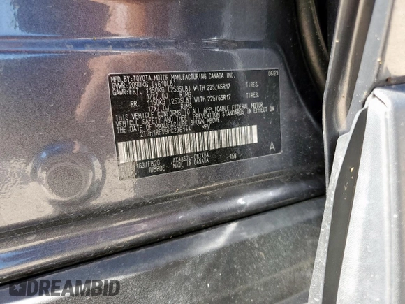 2023 Toyota RAV4 LE z VIN 2T3H1RFV9PC236144, wystawiony jako Copart lot #60815095 z przebiegiem 30 468 mil mil oraz Szkoda całkowita • Salvage title. Historia ofert i sprzedaży dostępna na DreamBid. Obrazek 14.