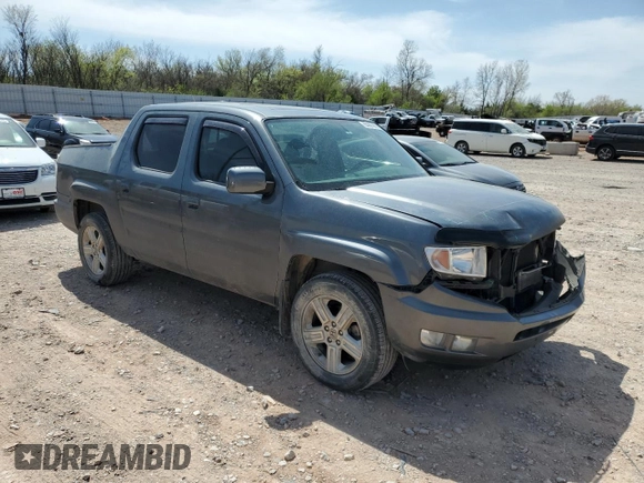 2013 Honda Ridgeline RTL with VIN 5FPYK1F51DB012680, listed as a Copart auction lot 50987085 with 63,372 mi miles and Salvage Title. Bid and sale history available at carsss.com. Image 4.