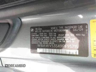 2009 BMW 3 Series 328i xDrive z VIN WBAWV53549PF95715, wystawiony jako IAAI lot #42296949 z przebiegiem 182 003 mil mil oraz . Historia ofert i sprzedaży dostępna na DreamBid. Obrazek 9.
