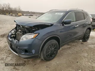 2016 Nissan Rogue S with VIN JN8AT2MT2GW015252, listed as a Copart auction lot 49329565 with 105,350 mi miles and Salvage Title. Bid and sale history available at carsss.com. Image 1.