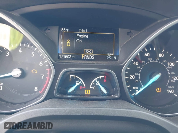2017 Ford Escape SE with VIN 1FMCU9G97HUE75333, listed as a IAAI auction lot 41714772 with 171,603 mi miles. Bid and sale history available at carsss.com. Image 7.