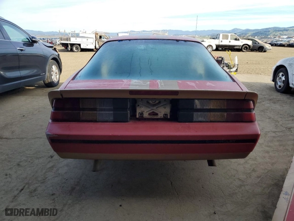 1987 Chevrolet Camaro with VIN 1G1FP21H3HN153484, listed as a Copart auction lot 46743415 with 47,669 mi miles and Clean Title. Bid and sale history available at carsss.com. Image 6.